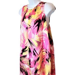 NWT Vince Camuto Dress Tropical Palm Print Sleeveless Shift Size Medium